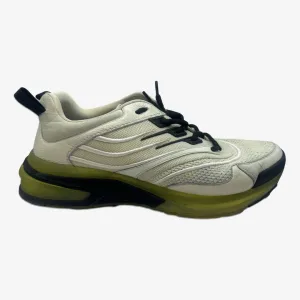 Givenchy men's beige leather and fabric sneakers with yellow sole