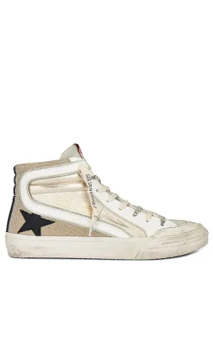 Golden Goose Slide Sneaker in Metallic Gold
