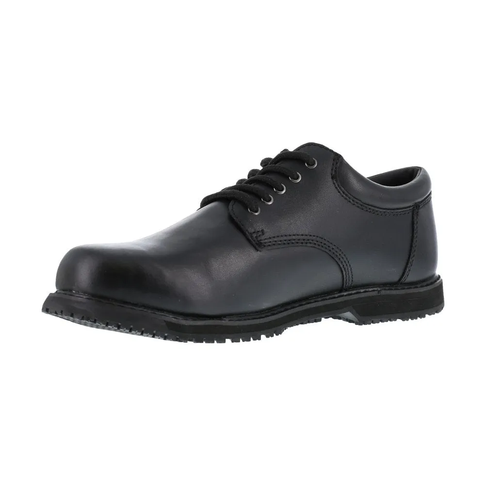 Grabbers Women's Plain Toe Oxford Work Shoe's Soft Toe Friction G112 In Black