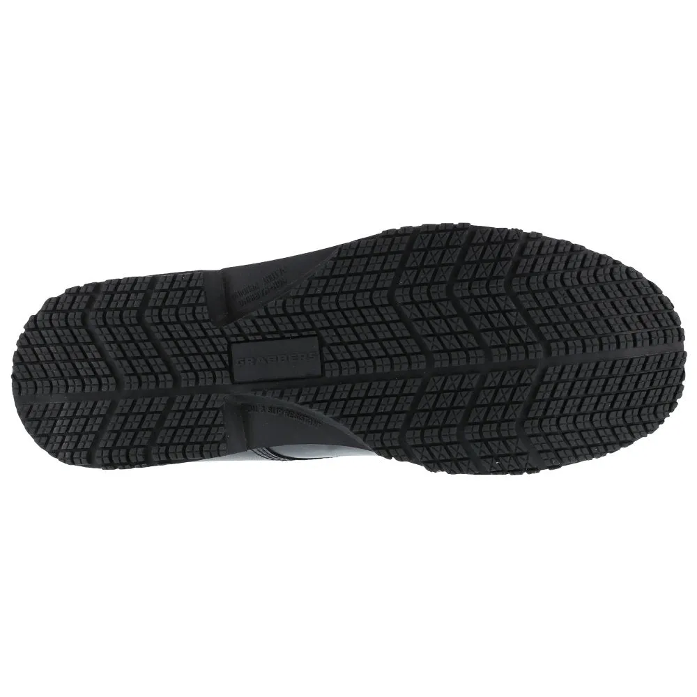 Grabbers Women's Plain Toe Oxford Work Shoe's Soft Toe Friction G112 In Black