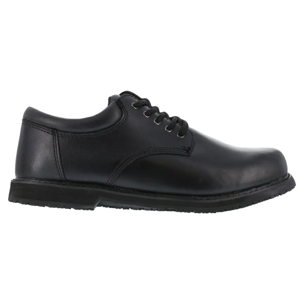Grabbers Women's Plain Toe Oxford Work Shoe's Soft Toe Friction G112 In Black