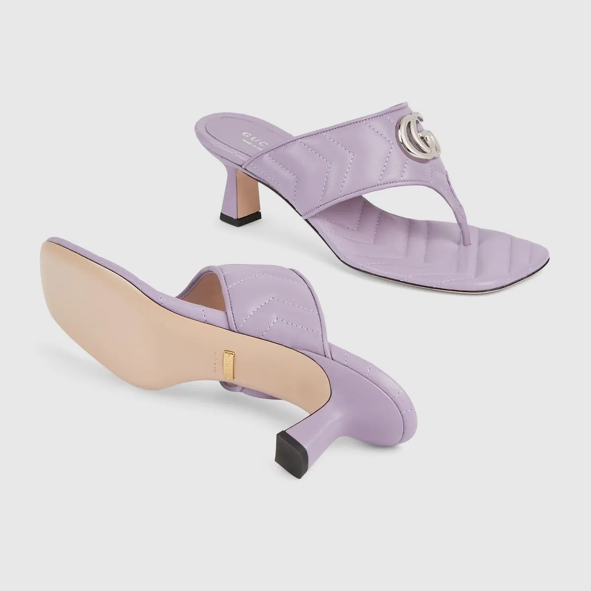 Gucci GToe High Heeled Sandals Purple