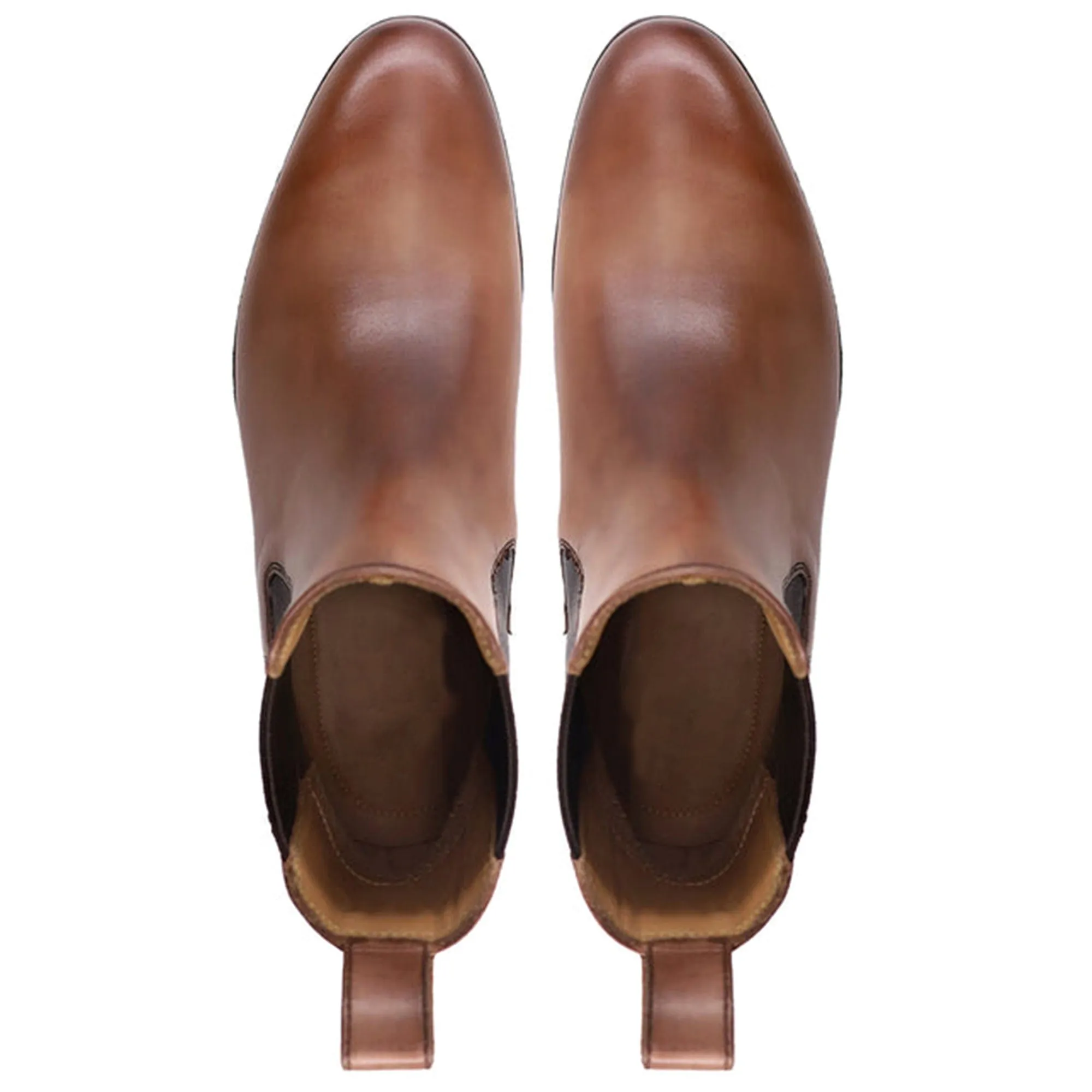 Handmade Customisable Brown Leather Chelsea Boots For Men