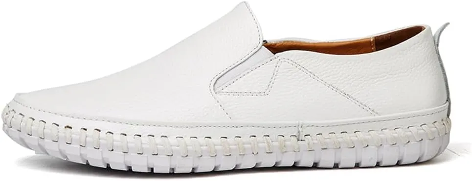 Handmade Leather Men's Loafers Moccasin Driving Shoes Slip on Soft Flats Shoes Men's Casual Shoes