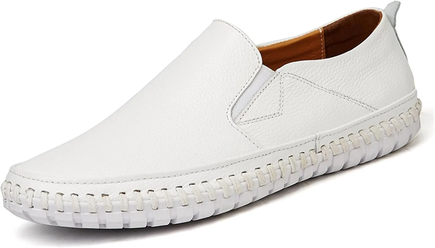 Handmade Leather Men's Loafers Moccasin Driving Shoes Slip on Soft Flats Shoes Men's Casual Shoes