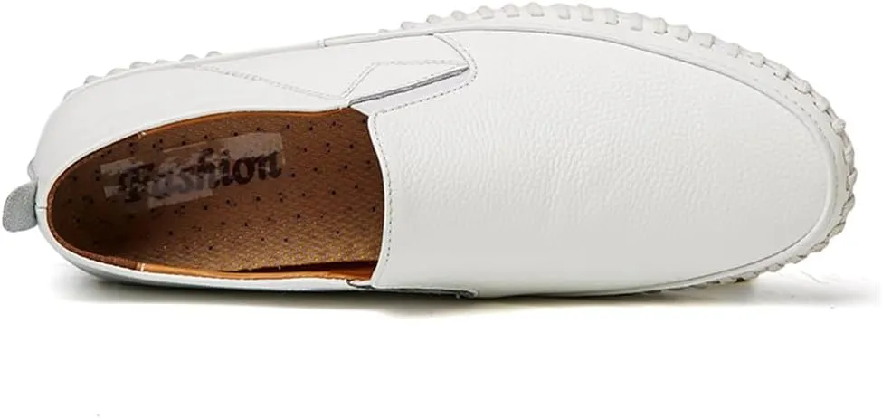 Handmade Leather Men's Loafers Moccasin Driving Shoes Slip on Soft Flats Shoes Men's Casual Shoes