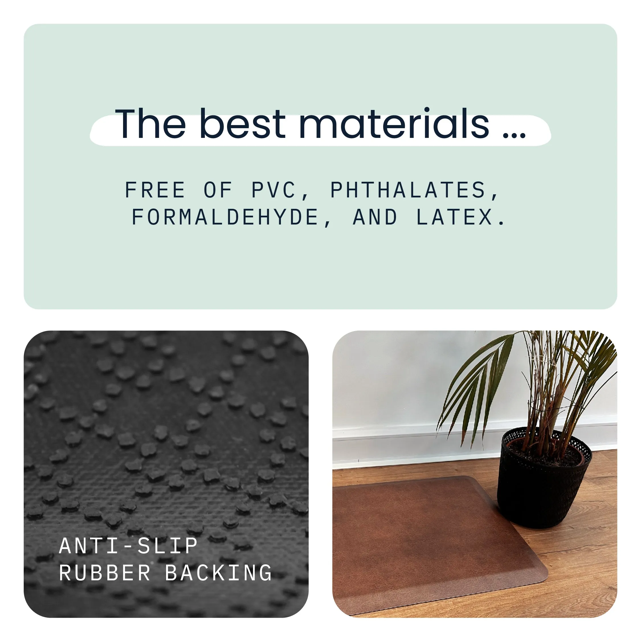 Happy Feet Anti-Fatigue Mat Leather