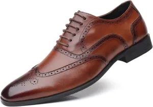 HASMI Large Size Men's Retro Business Formal Leather Shoes British Casual Shoes Brogue Trendy Shoes Men's Shoes
