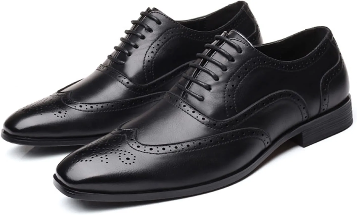 HASMI Large Size Men's Retro Business Formal Leather Shoes British Casual Shoes Brogue Trendy Shoes Men's Shoes