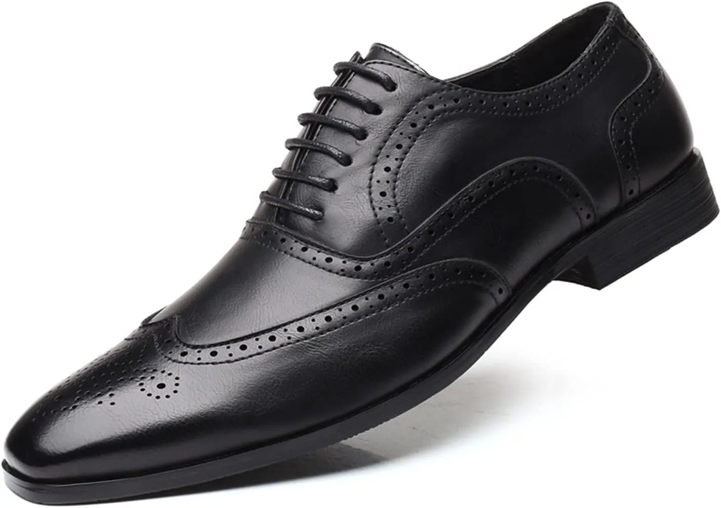 HASMI Large Size Men's Retro Business Formal Leather Shoes British Casual Shoes Brogue Trendy Shoes Men's Shoes