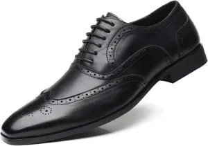 HASMI Large Size Men's Retro Business Formal Leather Shoes British Casual Shoes Brogue Trendy Shoes Men's Shoes