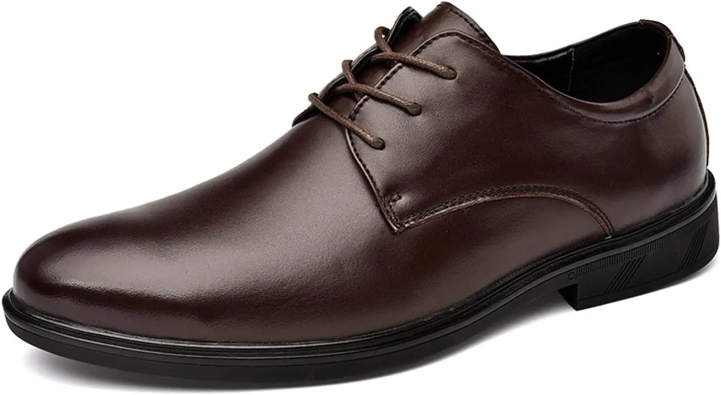 HASMI Men's Casual Formal Leather Shoes Derby Toe Layer Leather Business Shoes Cross-Border Large Size Business Shoes