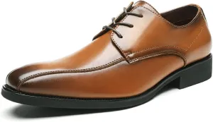 HASMI Spring and Summer British Style Lace-up Business Formal Leather Shoes Men's Pointed Toe Breathable Derby Shoes Soft-Soled Shoes