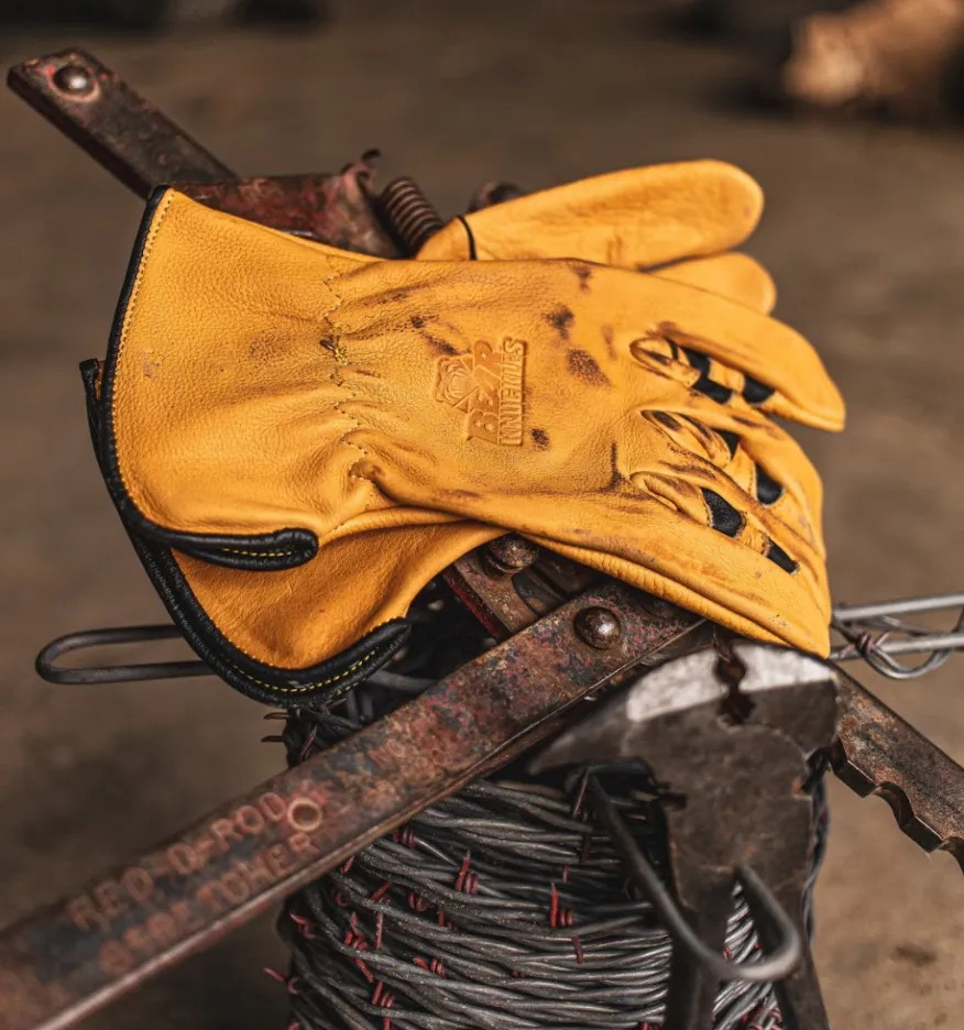 Heavy Duty Leather Cowhide Driver Gloves - HD361