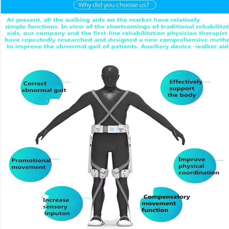 High Quality Patient Medical Standing Walker for Disabled People Walking Assisted Rehabilitation of Stroke Hemiplegia