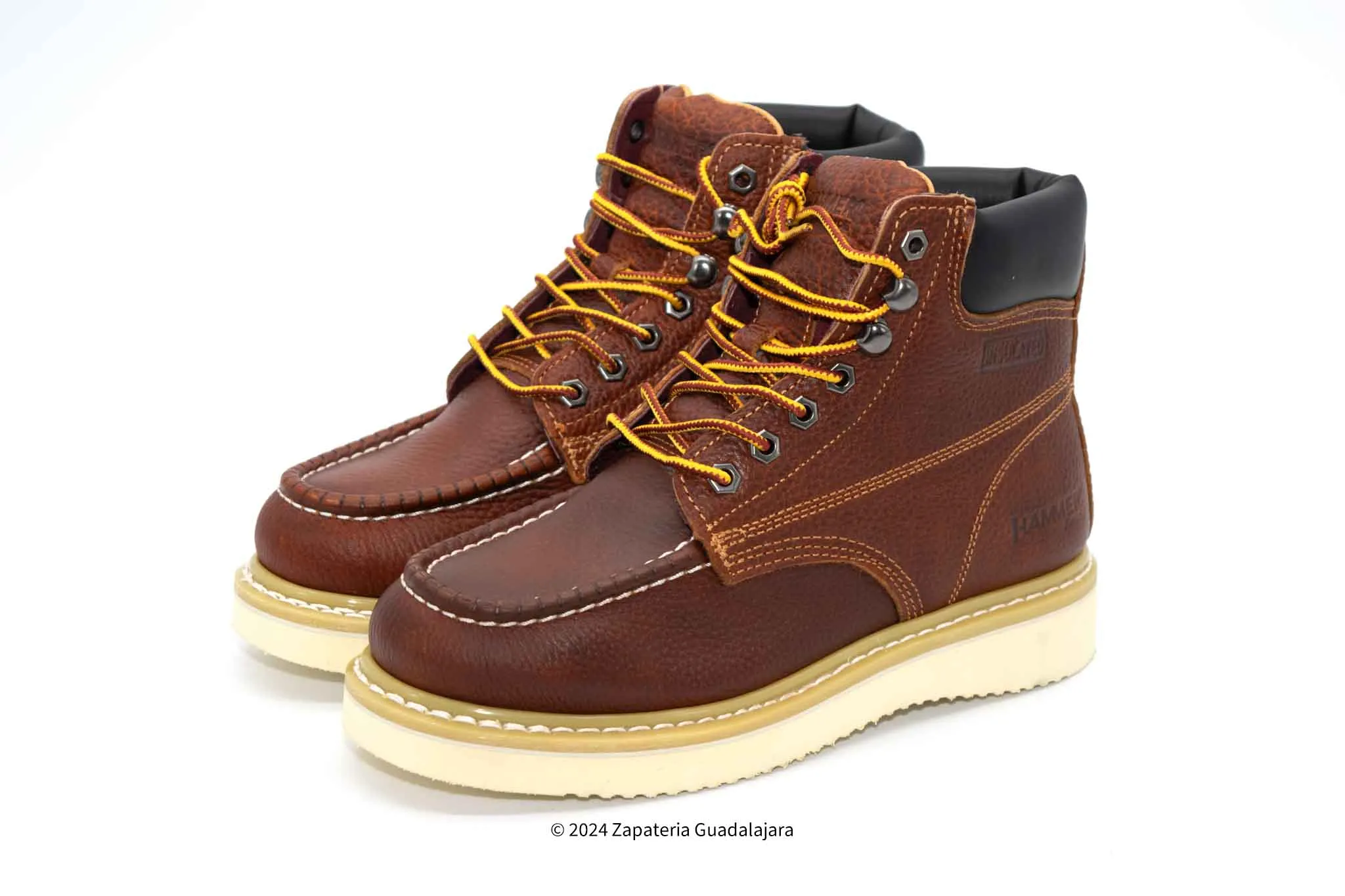 HM345 MOC TOE 6" GRASSO TAN WORK BOOT