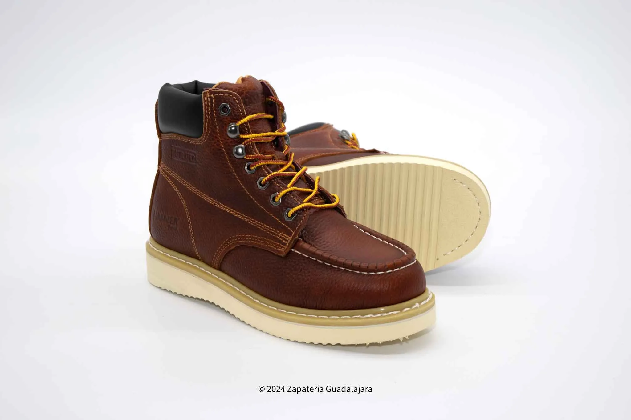 HM345 MOC TOE 6" GRASSO TAN WORK BOOT