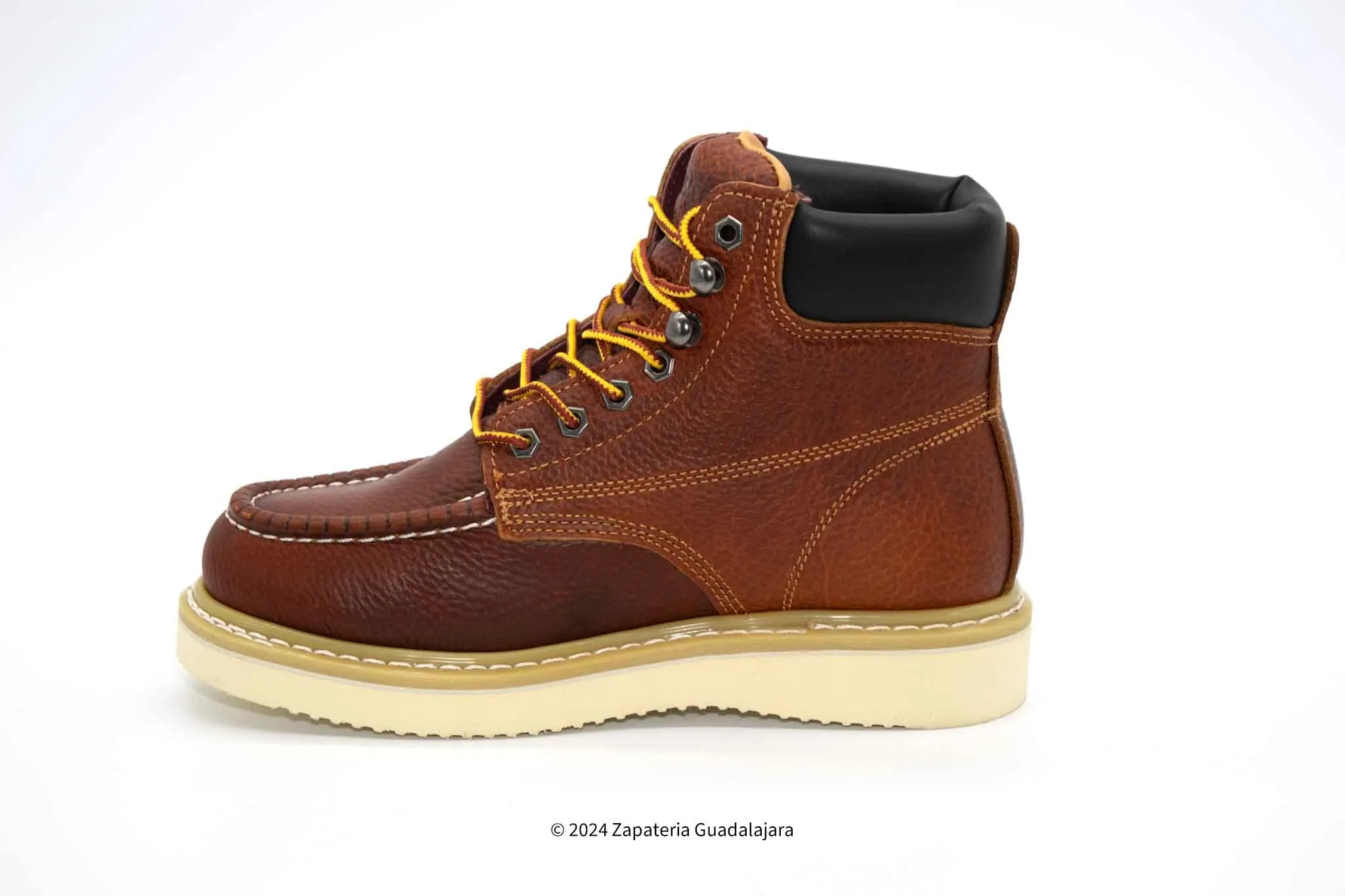 HM345 MOC TOE 6" GRASSO TAN WORK BOOT