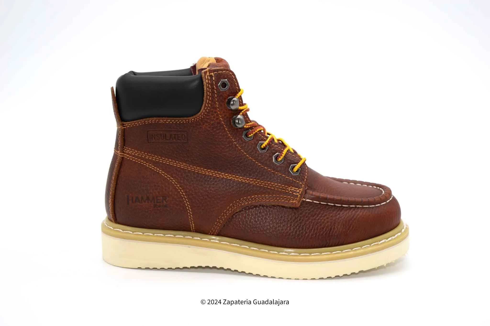 HM345 MOC TOE 6" GRASSO TAN WORK BOOT