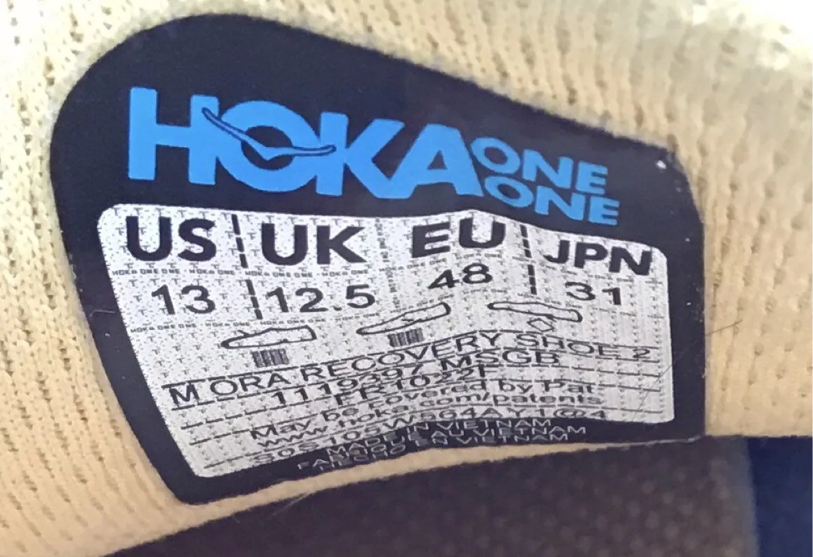 Hoka One One Men's Ora Recovery Shoe 2 1119397 Blue Athletic Shoes - Size 13