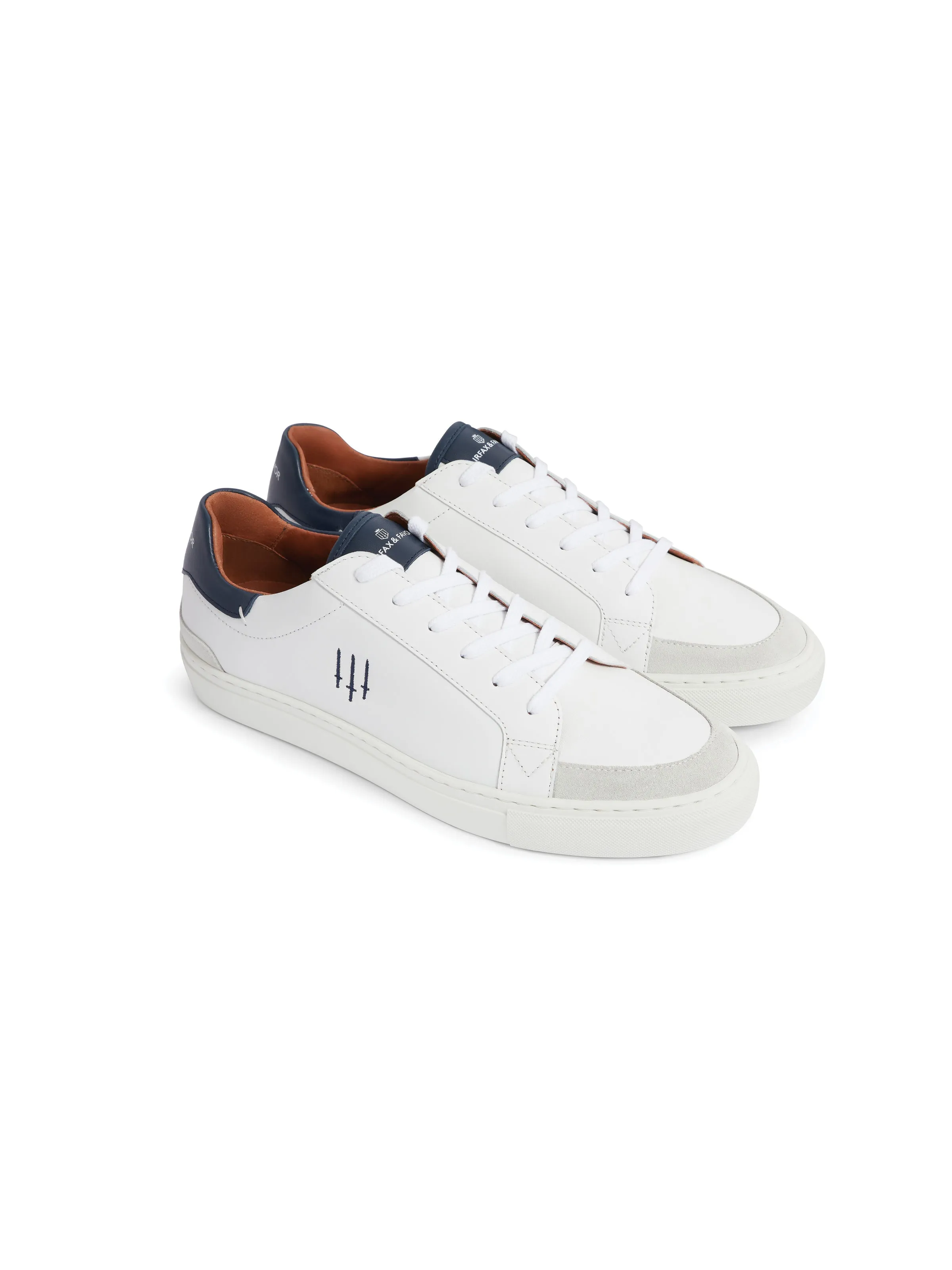 Holbourne - White - Navy & Grey