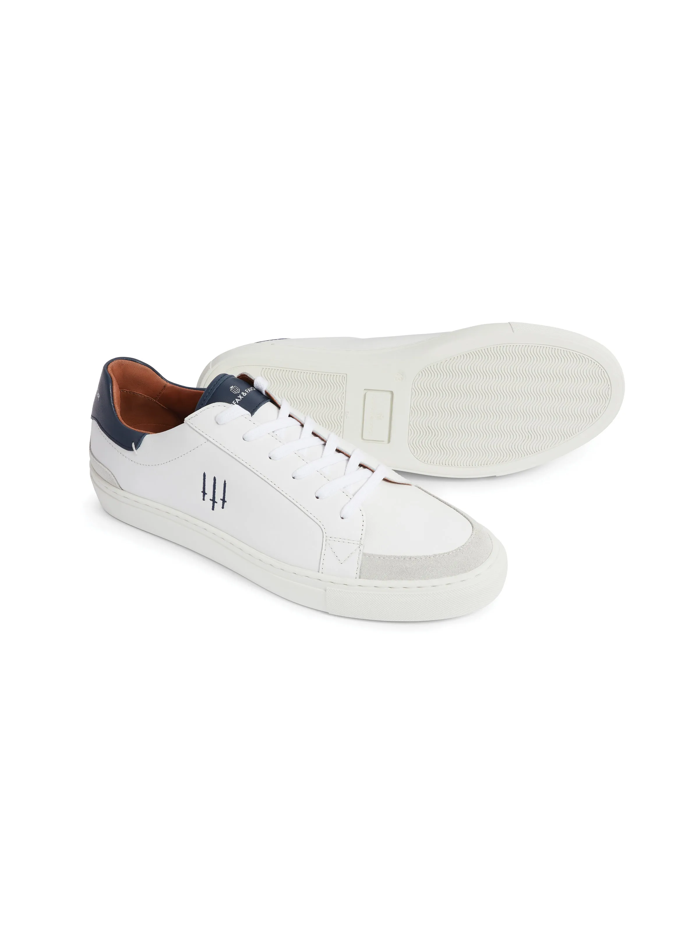 Holbourne - White - Navy & Grey