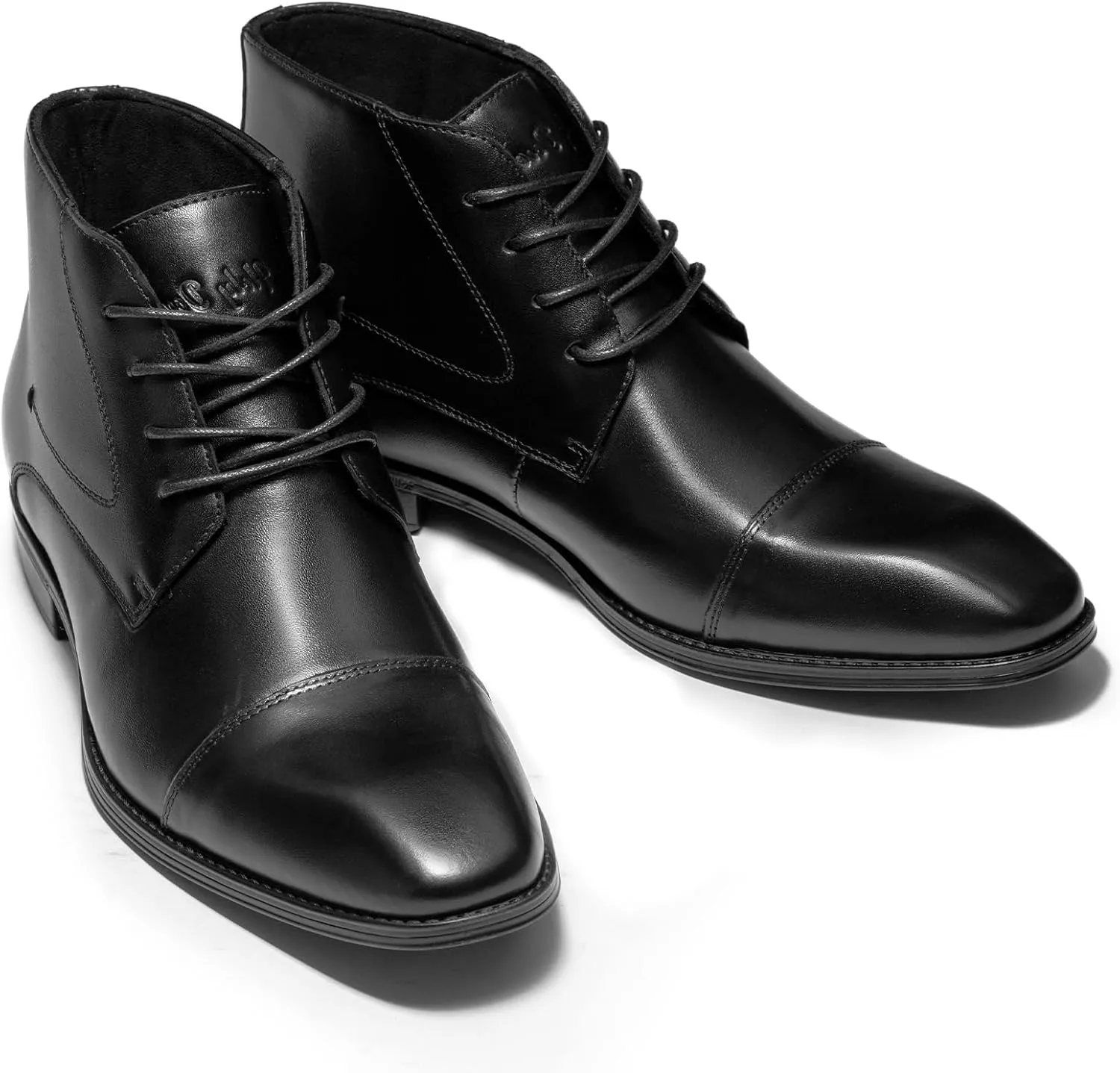 Holy dove Mens Dress Boots,Premium Leather Oxford Chukka, Waterproof Non-Slip Business Boots for Men