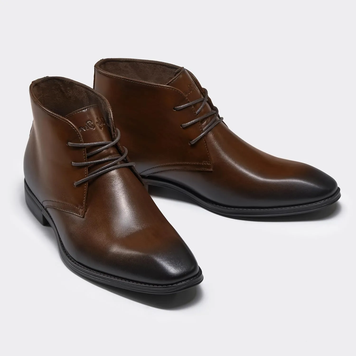Holy dove Mens Dress Boots,Premium Leather Oxford Chukka, Waterproof Non-Slip Business Boots for Men