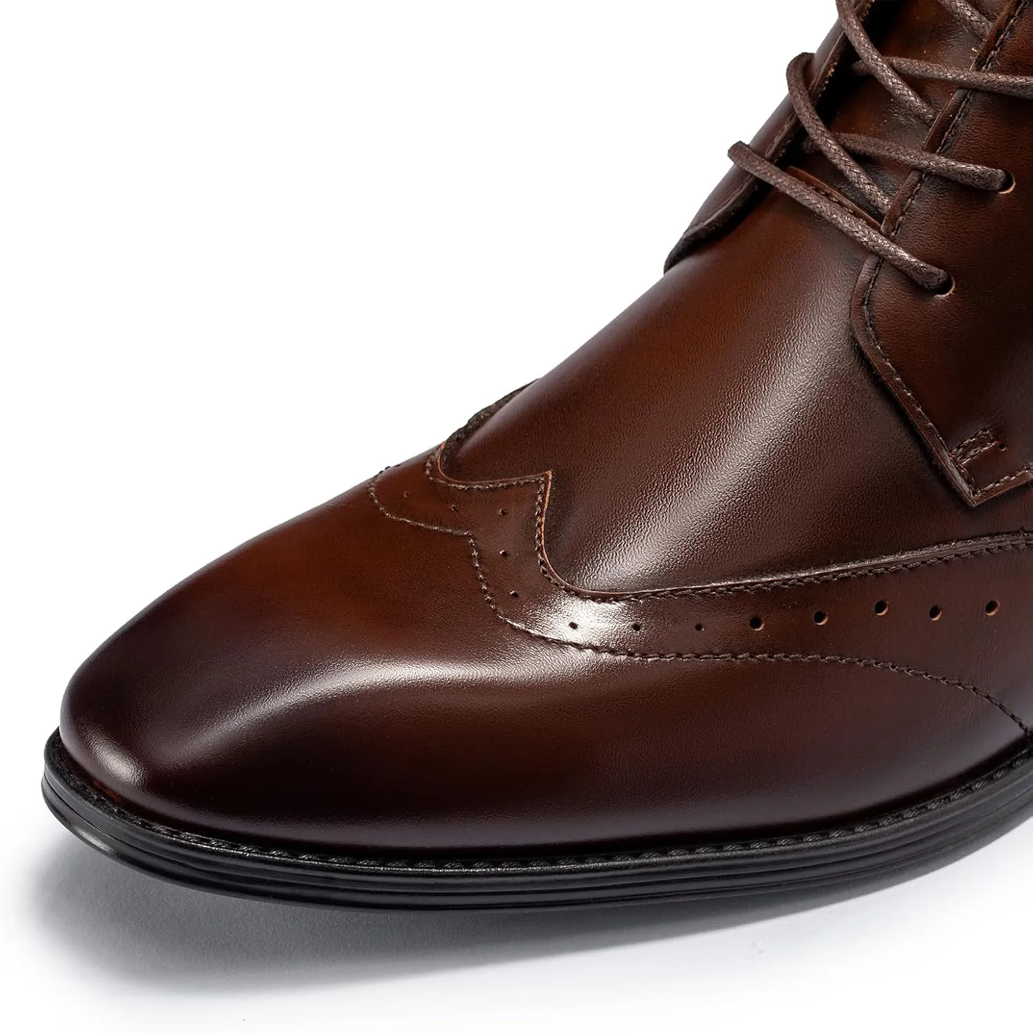 Holy dove Mens Dress Boots,Premium Leather Oxford Chukka, Waterproof Non-Slip Business Boots for Men
