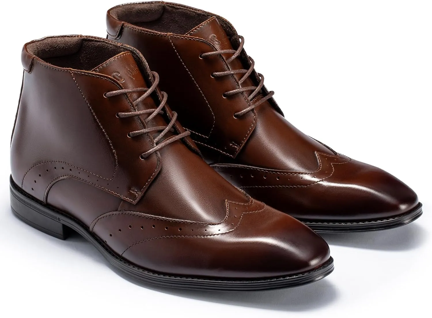 Holy dove Mens Dress Boots,Premium Leather Oxford Chukka, Waterproof Non-Slip Business Boots for Men