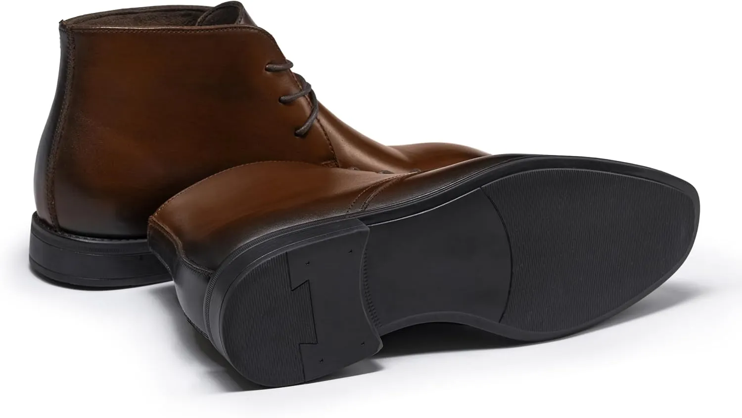Holy dove Mens Dress Boots,Premium Leather Oxford Chukka, Waterproof Non-Slip Business Boots for Men