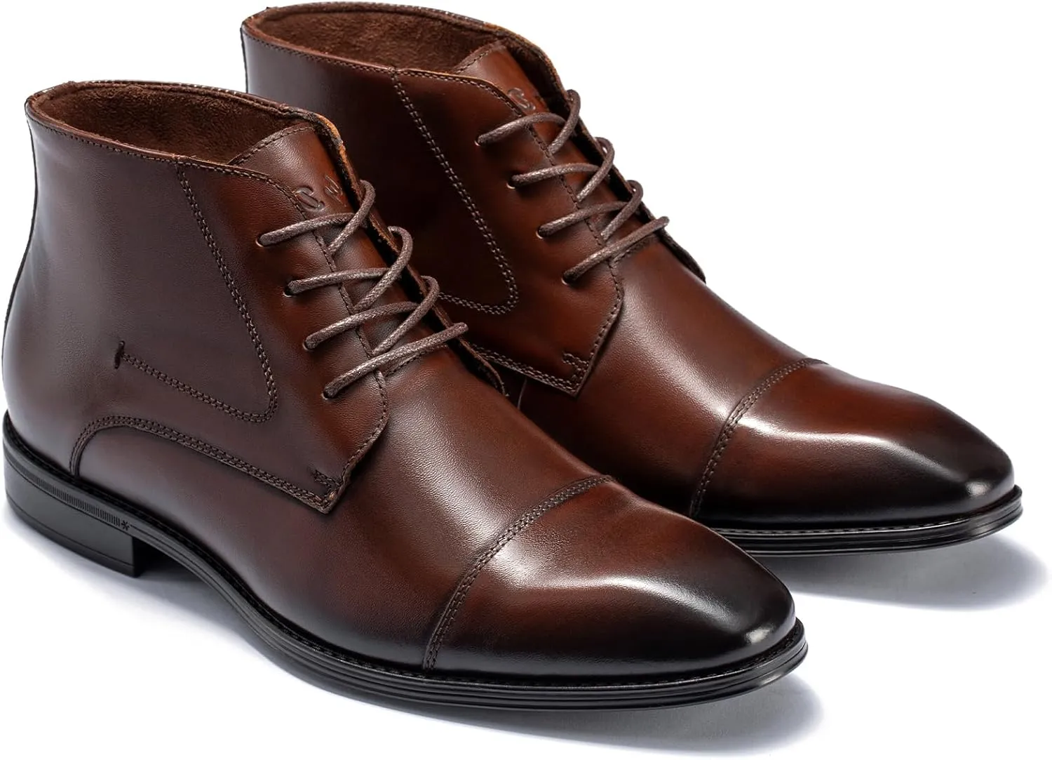 Holy dove Mens Dress Boots,Premium Leather Oxford Chukka, Waterproof Non-Slip Business Boots for Men