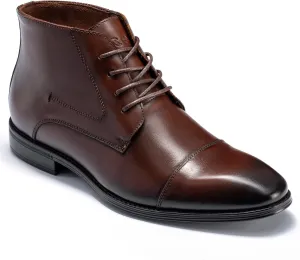 Holy dove Mens Dress Boots,Premium Leather Oxford Chukka, Waterproof Non-Slip Business Boots for Men
