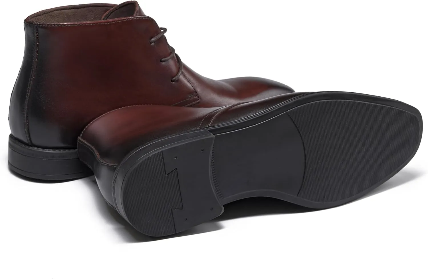 Holy dove Mens Dress Boots,Premium Leather Oxford Chukka, Waterproof Non-Slip Business Boots for Men