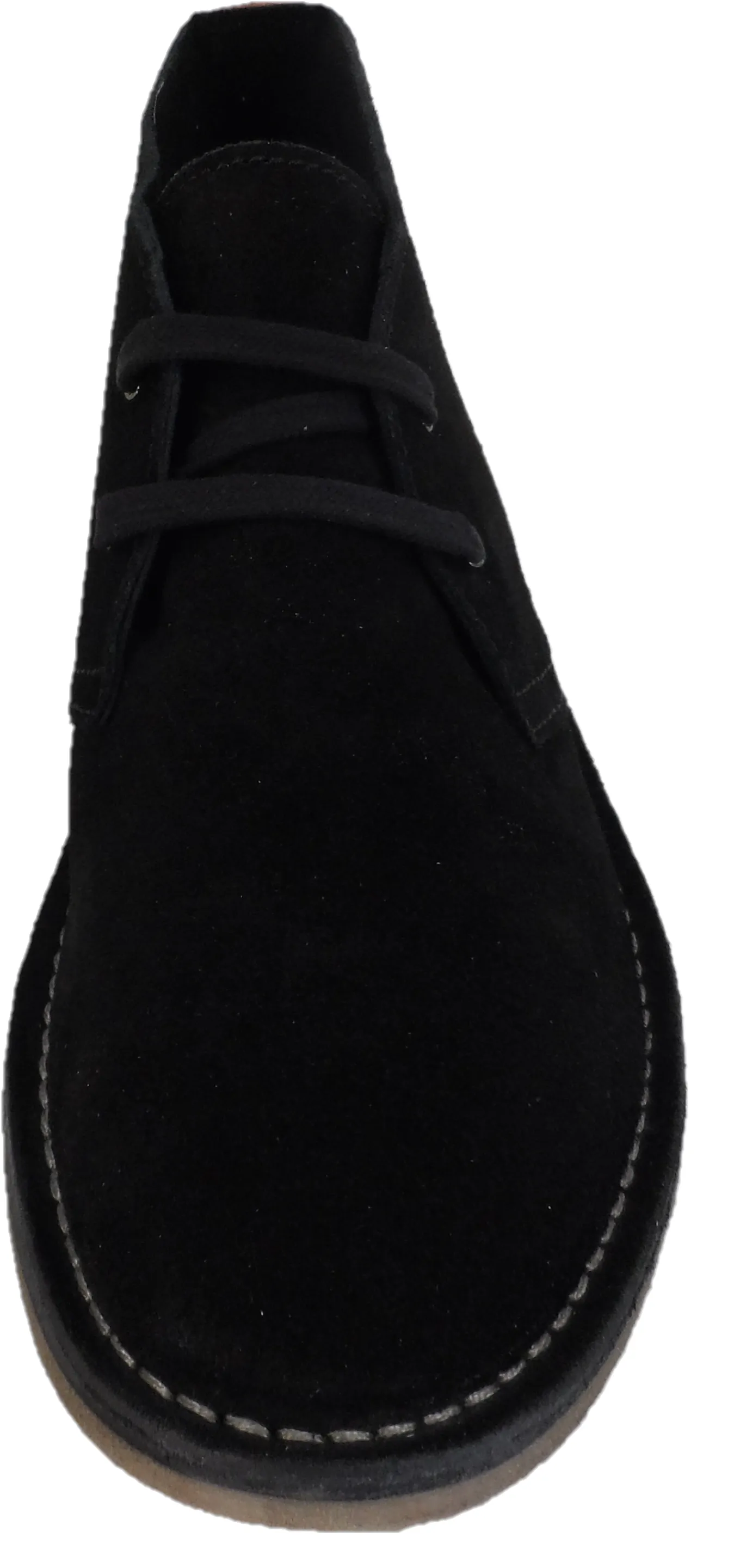 Hush Puppies Mens Black 2 Eyelet Real Suede Desert Boots