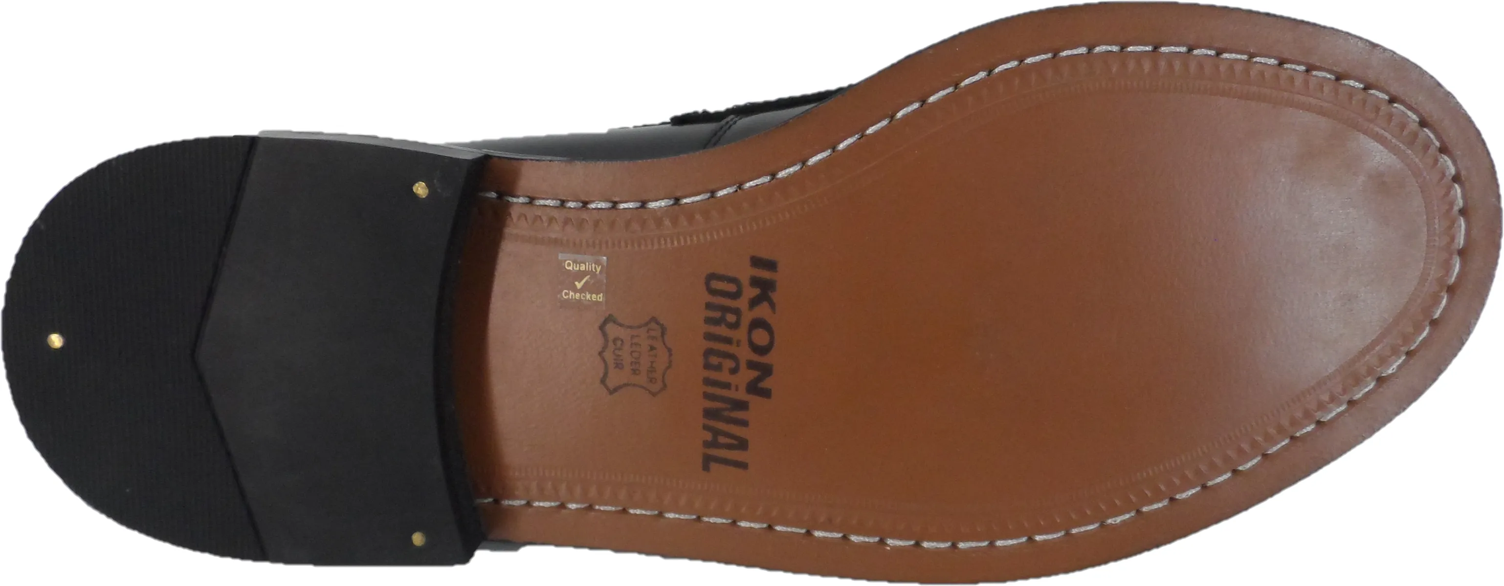 Ikon Original Black Lane Penny Retro,Ska,Northern Soul Loafers
