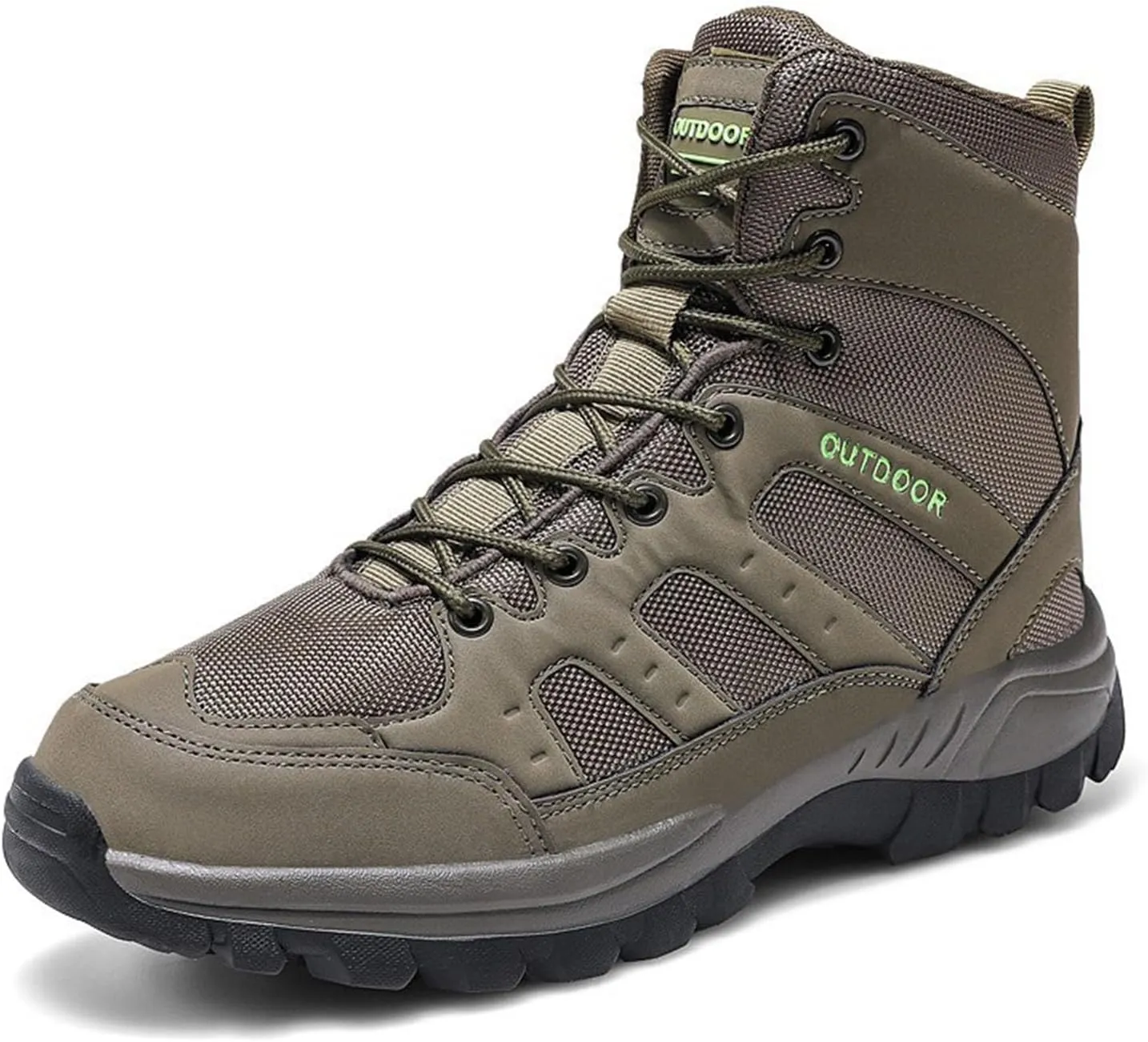 Insulated Hiking Work Boots for Men Ankle Boots Motorcycle Non-Slip Men's Walking Shoes Fall Winter Hiking Shoes