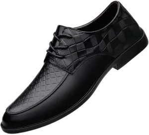 Italian Classic Business Oxford Shoes Men Casual Lace Up Non Slip Formal Leather Shoes