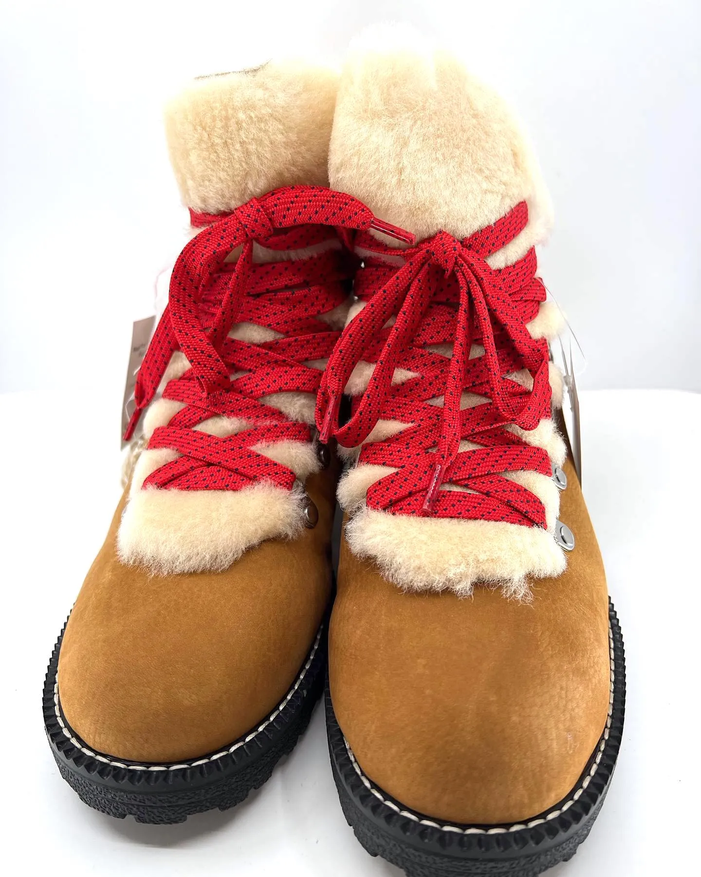 J CREW NORDIC SHEARLING GLAZED PECAN WINTER BOOTS