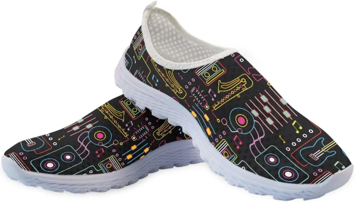 Jeiento American Flag Shoes for Men Women Road Running Shoes Womens Mens Comfortable Walking Tennis Sneakers Athletic Shoes