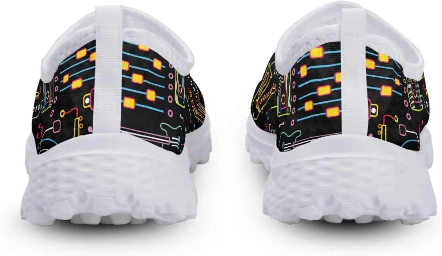 Jeiento American Flag Shoes for Men Women Road Running Shoes Womens Mens Comfortable Walking Tennis Sneakers Athletic Shoes