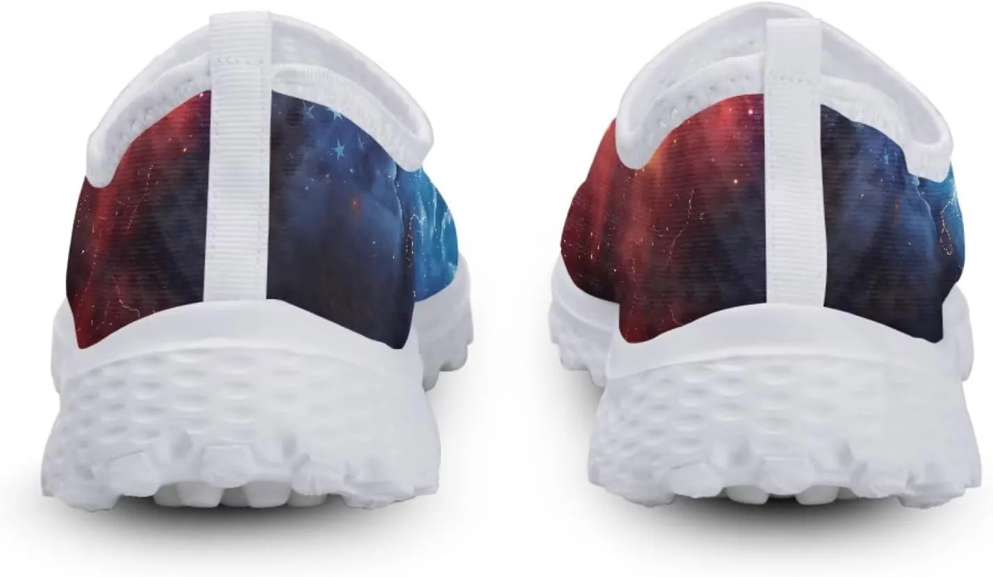 Jeiento Flag Sneakers for Women Patriotic Running Shoes Sport Walking Tennis Sneakers Athletic Shoes