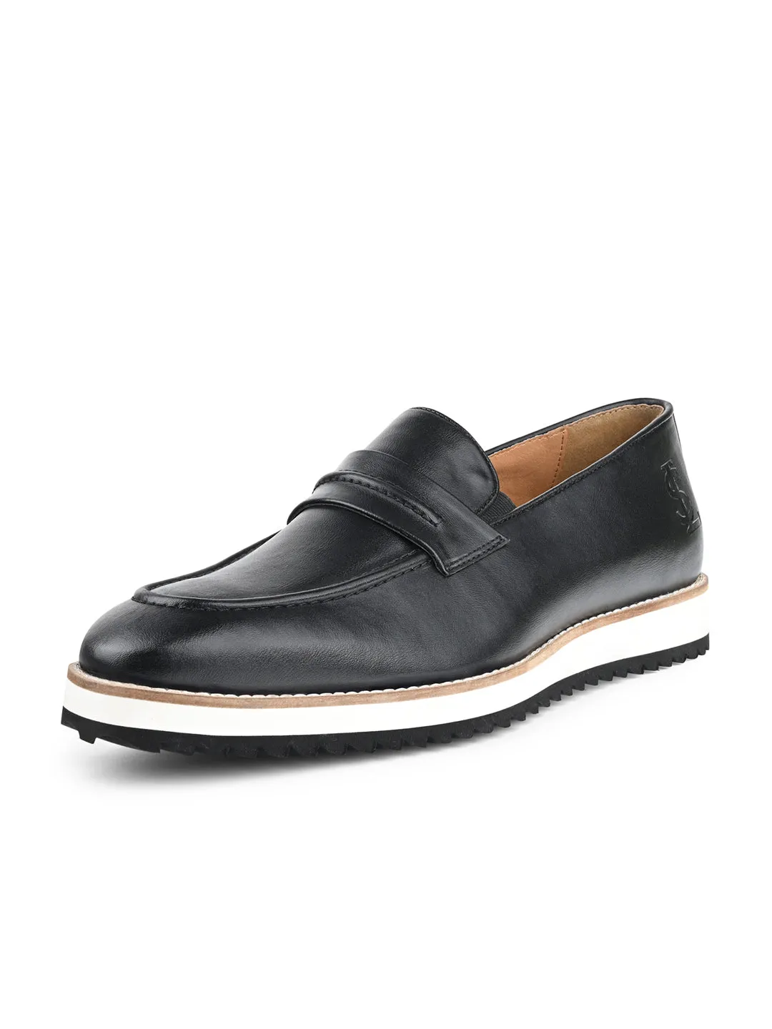 Jet Black Smart Casual Ultra Lightweight Moccasin Shoes