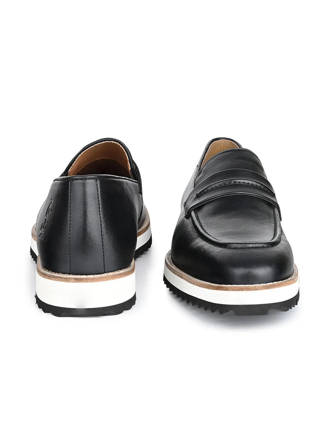 Jet Black Smart Casual Ultra Lightweight Moccasin Shoes