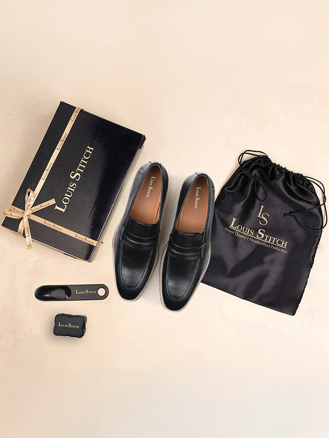 Jet Black Smart Casual Ultra Lightweight Moccasin Shoes
