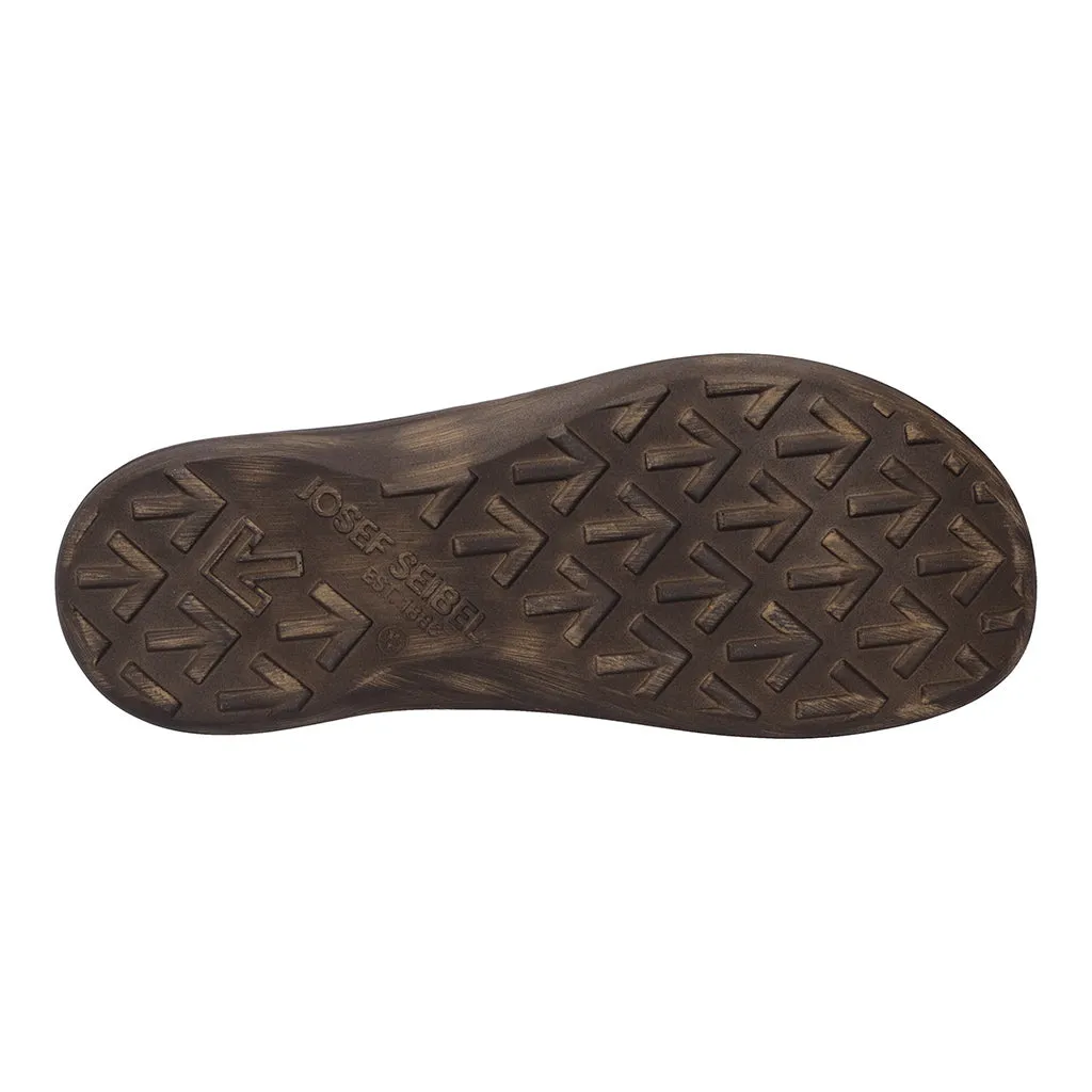 Josef Seibel Vincent 06 Mens Brown Leather Touch Fastening Sandals