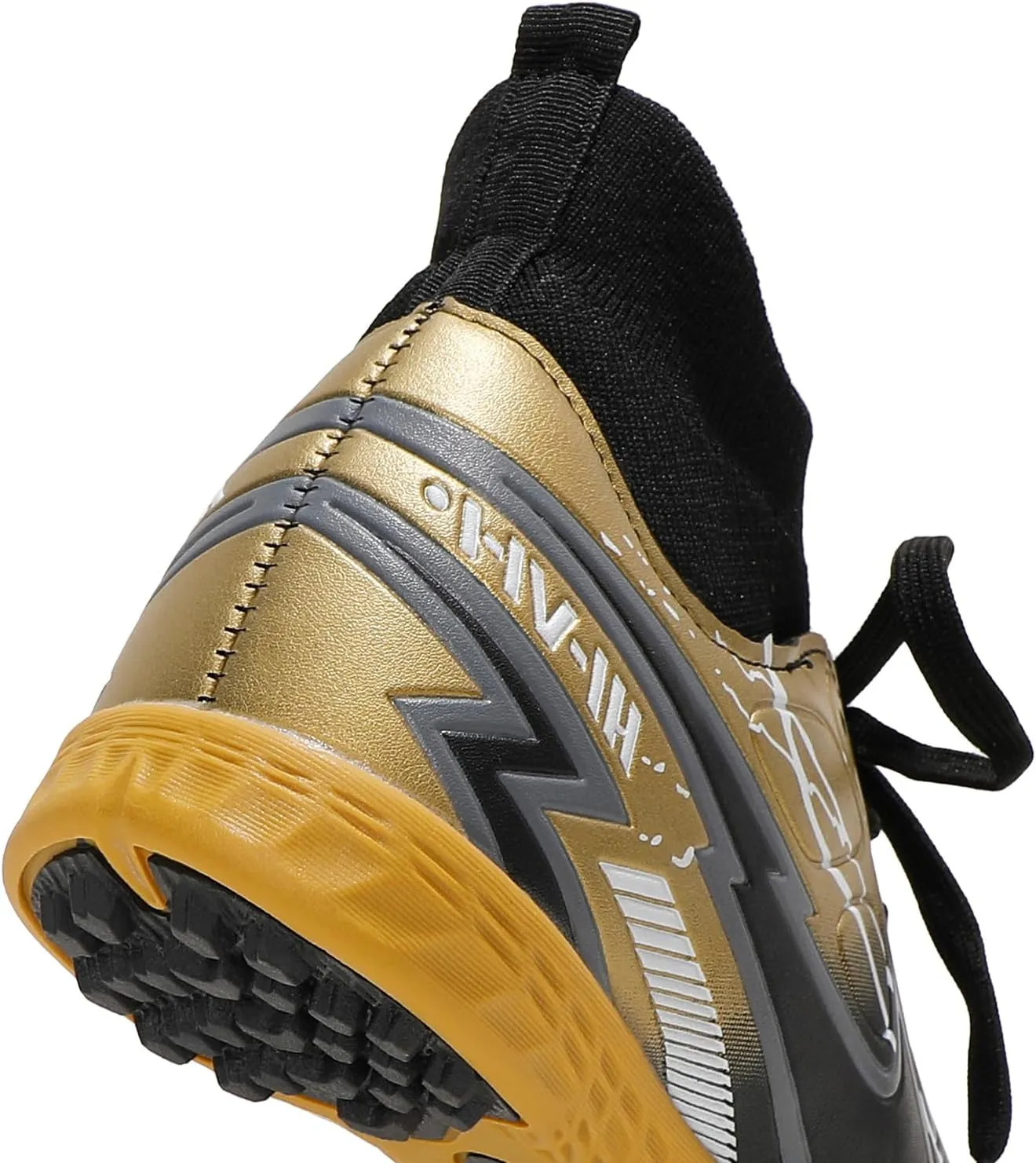 Kids Indoor Soccer Shoes - Non-Slip Lace-Up Cleats for Boys & Girls, Lightweight Athletic Shoes for Indoor Sports