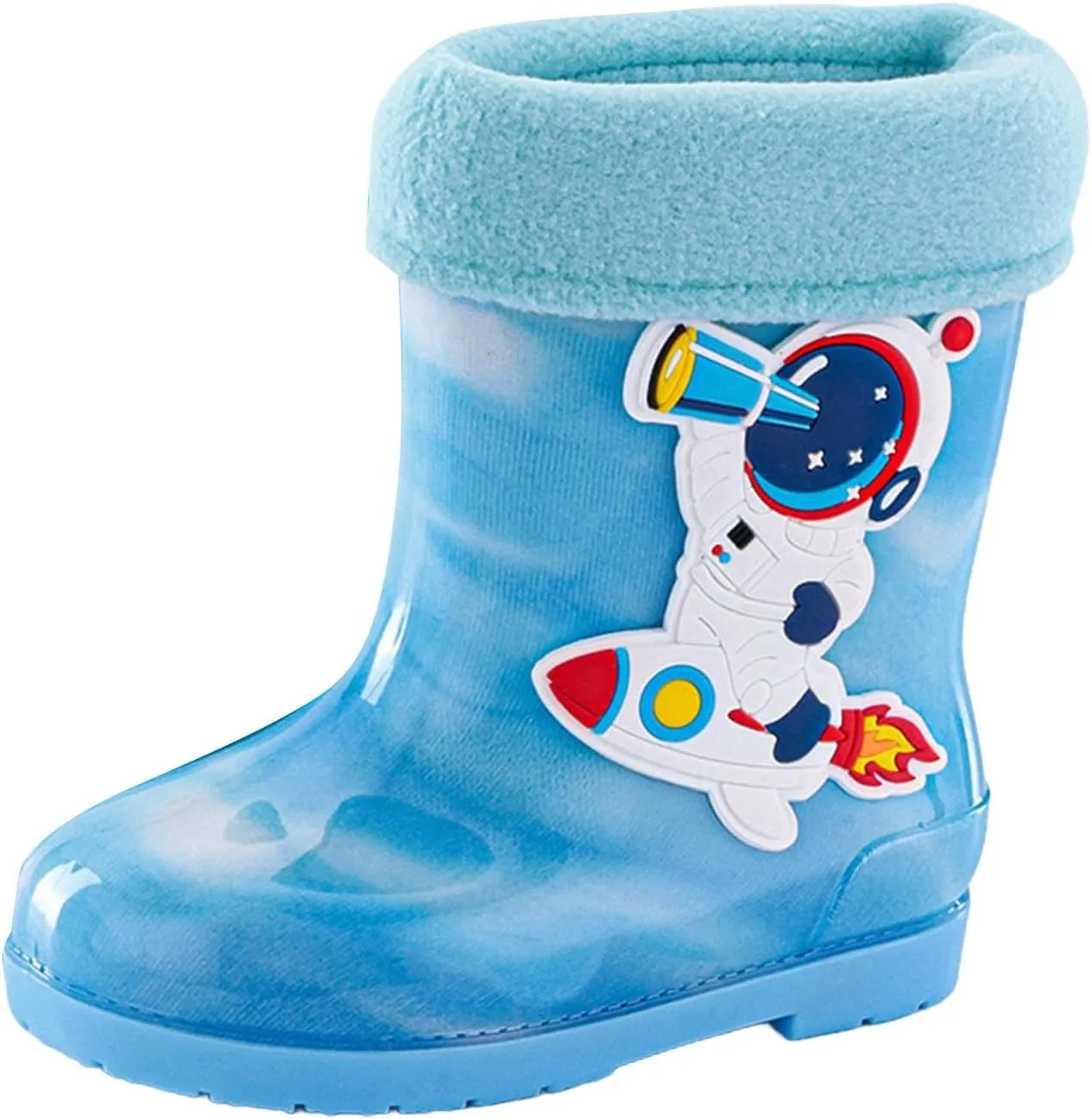 Kids Rain Boots for Boys Girls Toddler artoon Soft Rubber Water Proof Non Slip Rain Shoes for Outdoor Play Wear