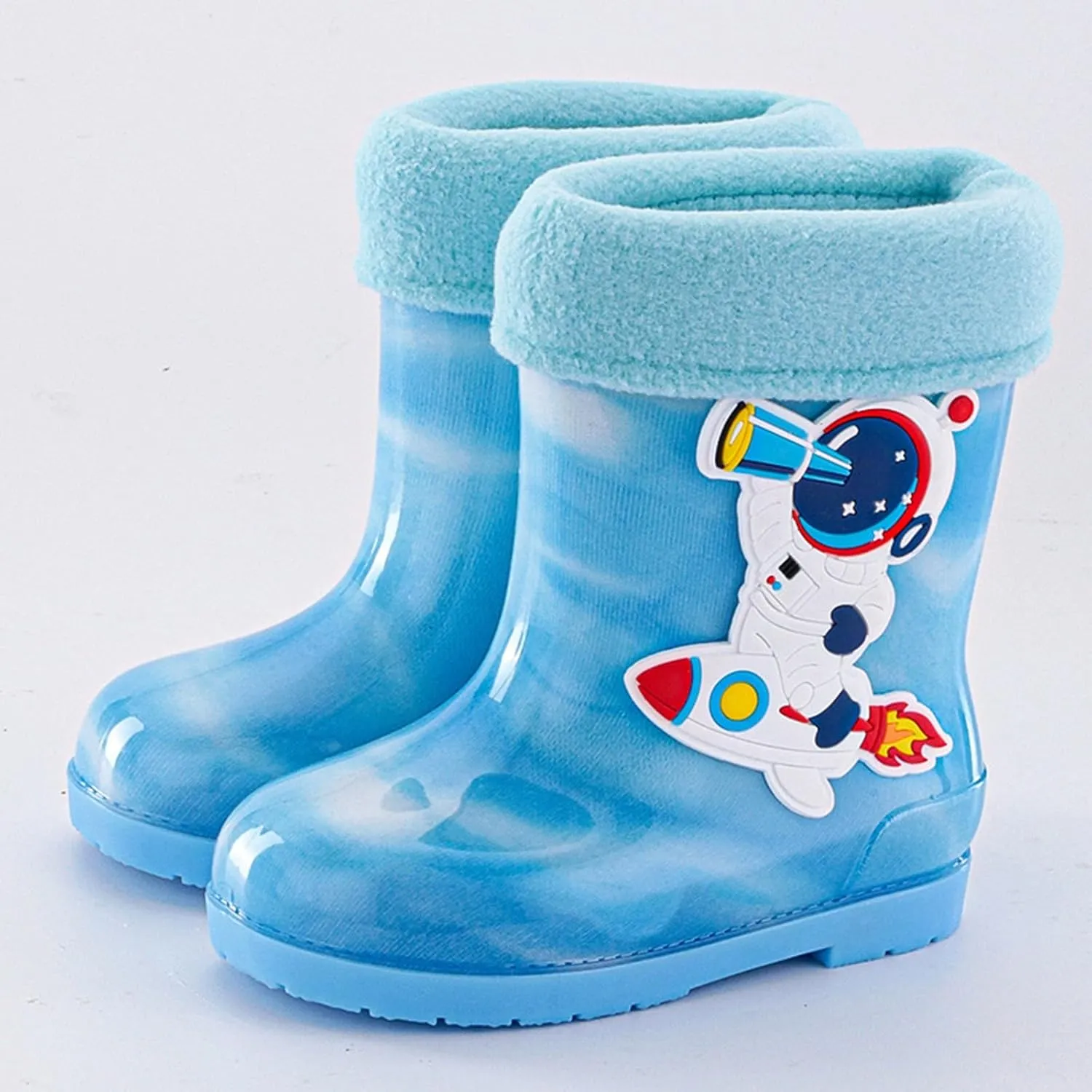 Kids Rain Boots for Boys Girls Toddler artoon Soft Rubber Water Proof Non Slip Rain Shoes for Outdoor Play Wear