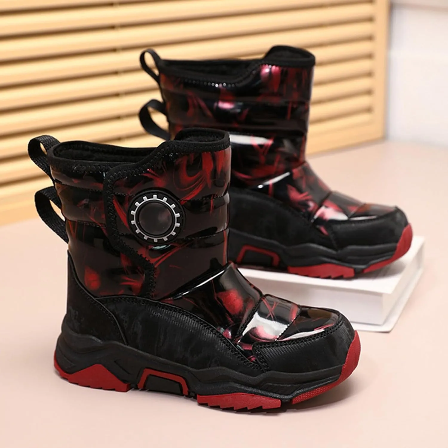 Kids Snow Boots For Girls Winter Boot Waterproof Warm Anti-Slip Shoes Kids Snow Boots Insulated Snow Boots For Boys